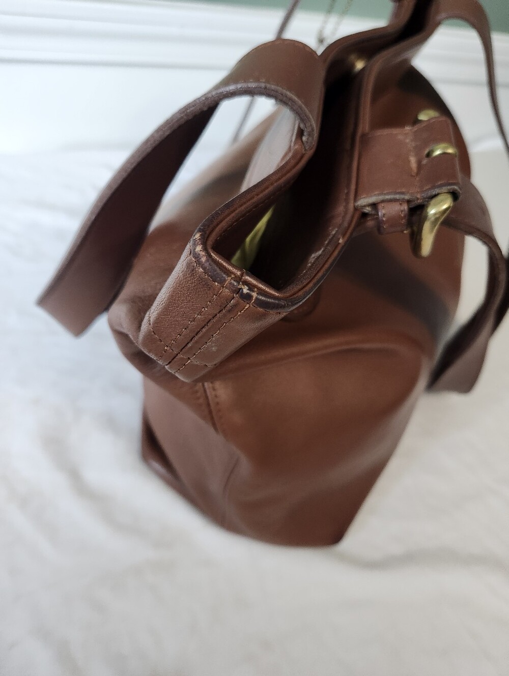 064-Coach Vintage # 4140 Elegant SoHo Waverly Lafayette Brown Leather Tote Bag - Picture 3 of 12